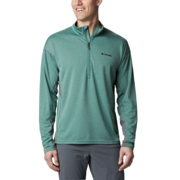 Pánské Mikiny Columbia Irico Knit Half-Zip Zelene QXCAVM605